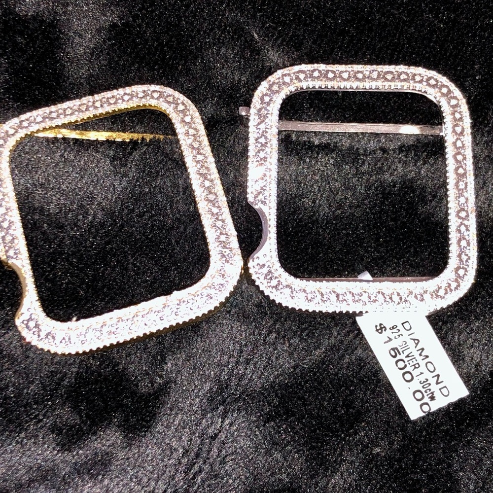 Genuine Real Diamond Bezel for Apple Watch all series custom made free appraisal - Picture 6 of 17